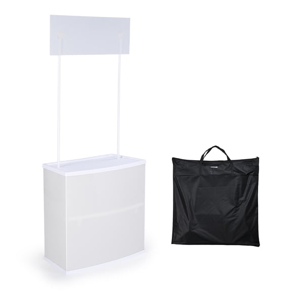 InstaHibit Portable Promotion Counter Table Foldable Booth Kiosk Trade Show Display Banner Stand