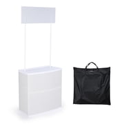 InstaHibit Portable Promotion Counter Table Foldable Booth Kiosk Trade Show Display Banner Stand