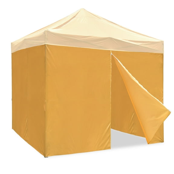 InstaHibit Set of 4 Sidewall Fits 10x10ft Canopy Tent with Zipper UV30+ Outdoor Party Yellow