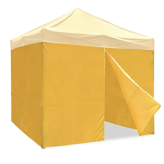InstaHibit Set of 4 Sidewall UV30+ Fits 10x10ft Canopy Tent Zipper Outdoor Party Yellow