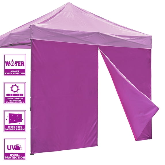 InstaHibit Universal Sidewall Zipper UV30+ Fits 10x10ft Canopy Gazebo 1 Piece