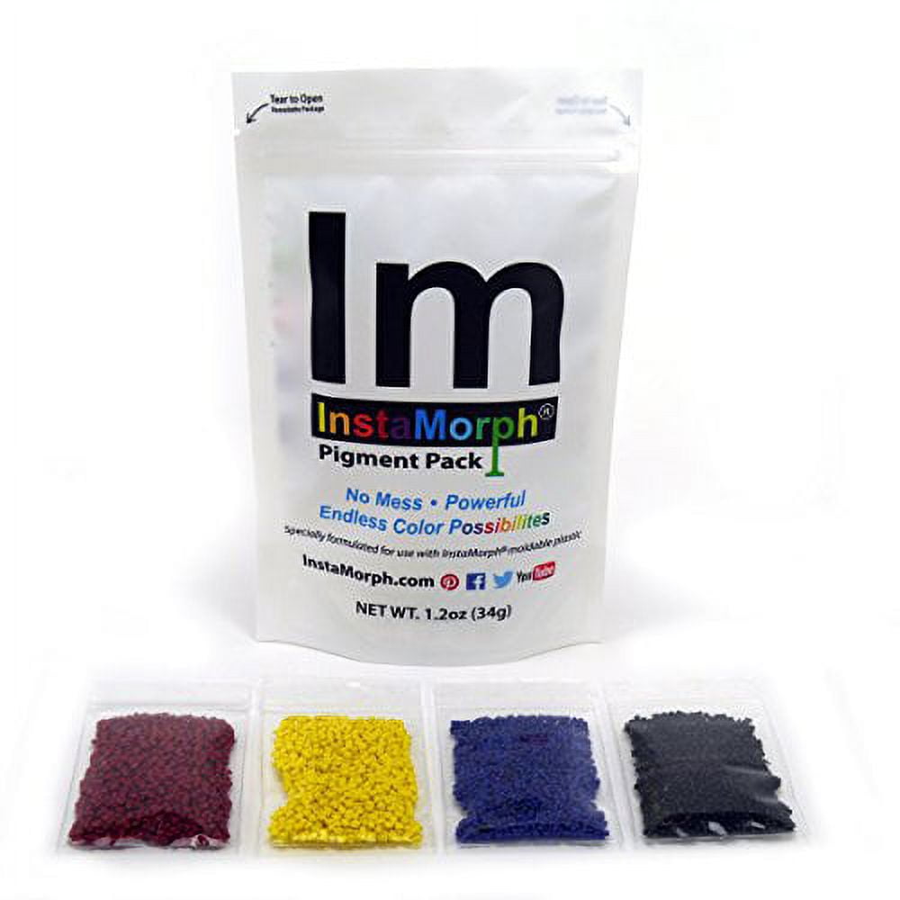 InstaMorph Reusable Moldable Plastic, Pigment Pack | Thermoplastic Beads,  Meltable Polymorph Pellets | Lightweight Modeling Compound for DIY Crafts