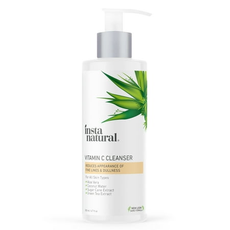 InstaNatural Vitamin C Cleanser, Anti Aging Brightening Face Wash, 6.7 oz