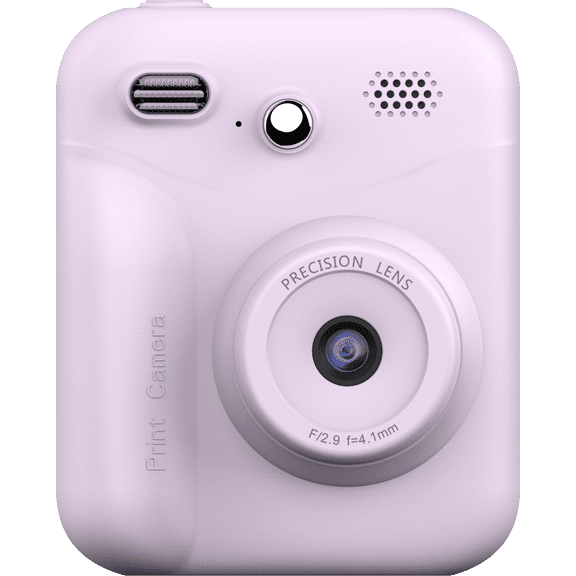 InstaPrint Digital Camera, 12MP, 4 Games, 2 Rolls of Paper, Instantly Prints 2" X 3" Pictures -Pink