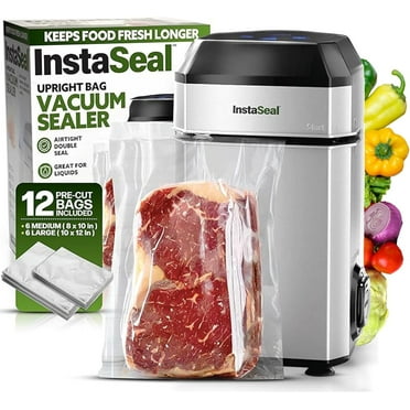 InstaSeal Food Vacuum Sealer Machine, Upright Vacuum Sealer Machine Allows to Vacuum Seal Liquids, Food Sealer, Keeps Food Fresh Longer As Seen on TV Products