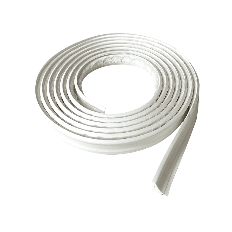Magic White Shower Caulk Strip - Pre-shaped, Flexible Trim with