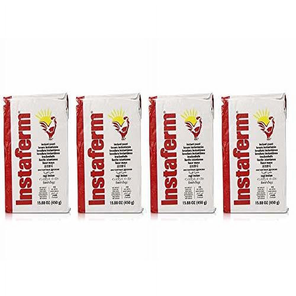Instaferm Dry Yeast Leavening Agent, Red, 15.88 Oz (4 Pack)