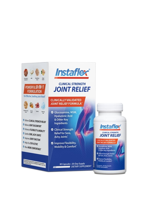 Clinical Strength Joint Relief, Clinically Studied with Glucosamine, MSM, Hyaluronic Acid, Turmeric, & Ginger, 90 Capsules