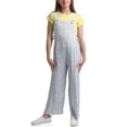 thumbnail image 1 of Instagirl Girls' Jumpsuit Set - 2 Piece T-Shirt and Baggy Flare Leg Twill Overalls (7-12), 1 of 7
