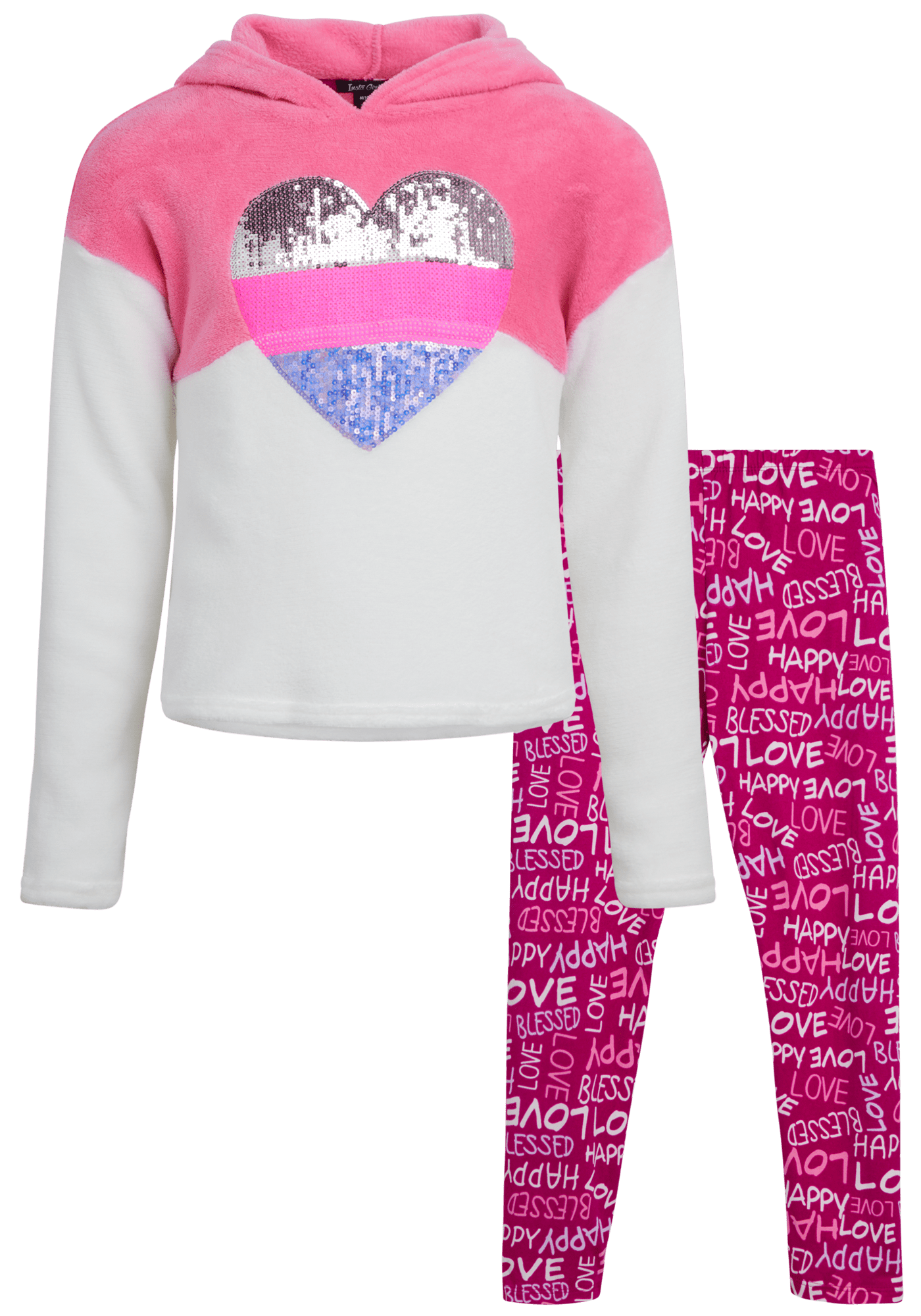 Instagirl Girls' Legging Set 2 Piece Fleece Hoodie and Leggings Kids
