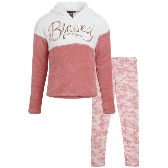 Instagirl Girls' Legging Set - 2 Piece Fleece Hoodie and Leggings Kids Clothing Set (Size: 7-12)