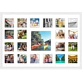 thumbnail image 1 of Instagram 21-Opening White Collage Frame With Mat - 20x29 Solid Wood Frame For (20) 4" x 4" and (1) 8" x 8" Photo - White Matted Instagram 4x4 Collage Photo Frame with Mat with Multi Opening Picture, 1 of 5