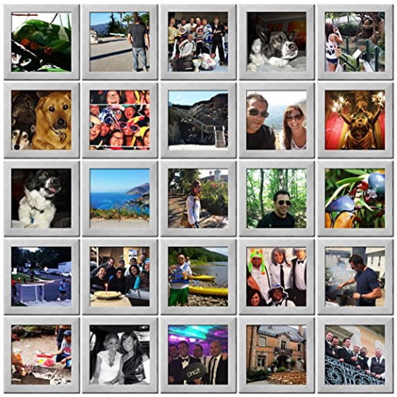 Instagram Photo Frame - Frame Your 4x4 Photos! - Stainless Steel 4" x 4" Frame (25-PACK)