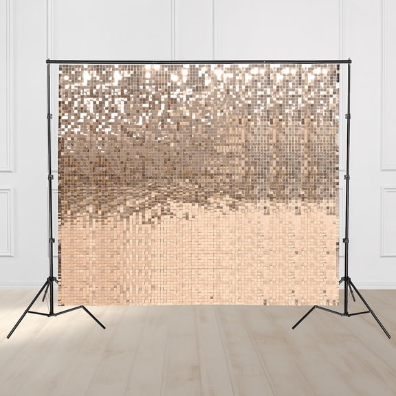 Instahibit 8.5x10 FT Shimmer Wall Backdrop with Stand 72 Pcs Panels Decor for Wedding Party