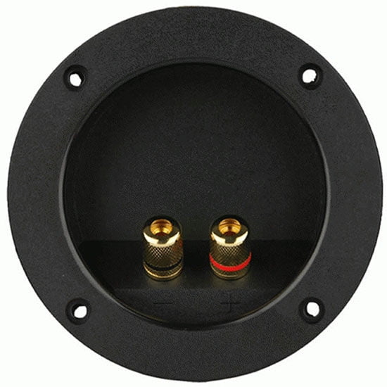 Install Bay 2" Round Terminal Cup (TCRBG2) Round Binding Post with Gold Terminals for
