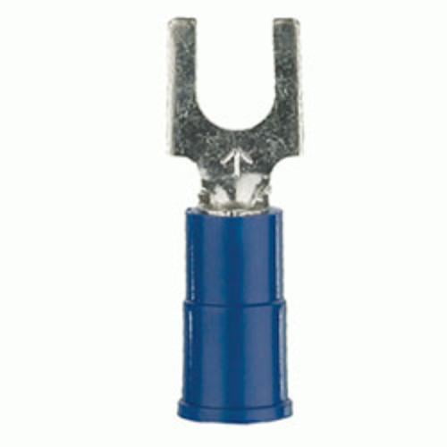 Install Bay 3MBVST8 3M Blue Vinyl Spade Terminal 16-14 Gauge #8, Package of 100