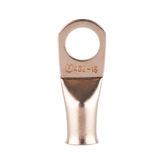 The Install Bay CUR438 Copper Non-Insulated 4 Gauge 3/8' Ring Terminal (25/pack)