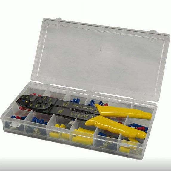 Install Bay IBK-150 - 150 Piece Vinyl Connector Kit with Crimping and Wire Stripping Tool Included