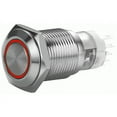 thumbnail image 1 of Install Bay MIBRSSR16 - Toggle Button Switch, Stainless Steel with Red LED, 5/8", 1 of 1