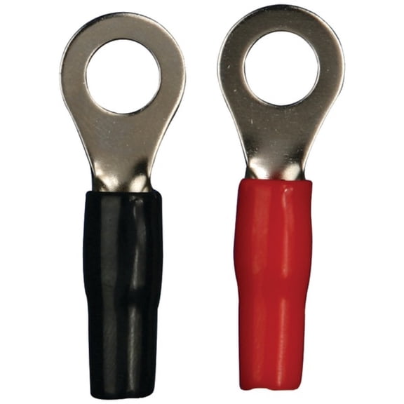 Install Bay Nickel Ring Terminals, 50 Pack (4 Gauge), IB4GNRT-50