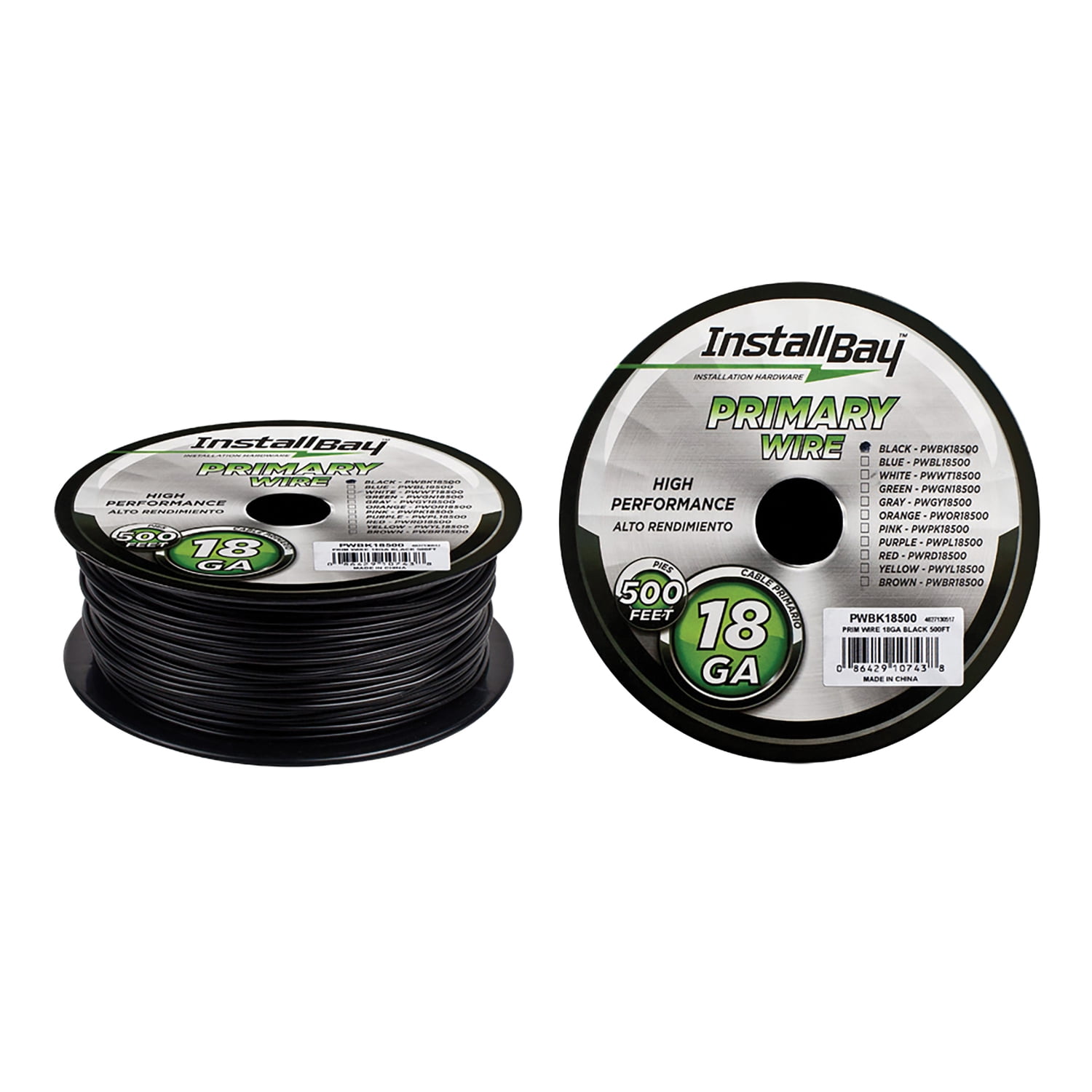 Install Bay Nylon Butt Connectors, 22-18 Gauge, 100 Pack, RNBC