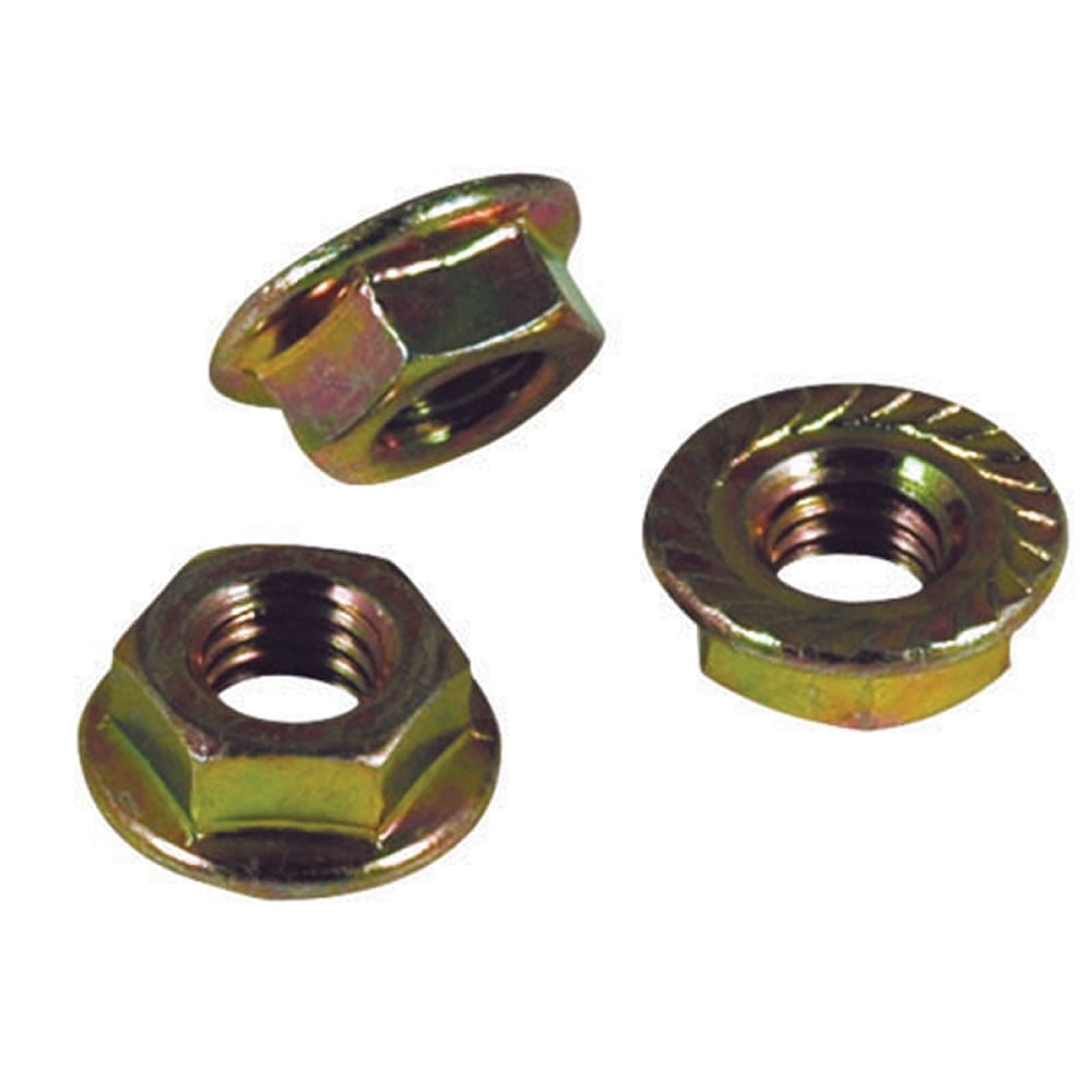 Install Bay PZGLNUT Anodized Flanged Serrated Lock Nuts, 516", Package of 50
