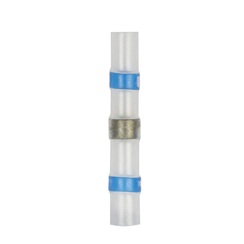 Install Bay SHSBBC Heat Shrink Blue Butt Connector w/Solder, 16/14 GA, 10pk