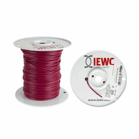 Install Bay US12500R All Copper 12 GA US GPT Red Primary Wire, 500' Coil