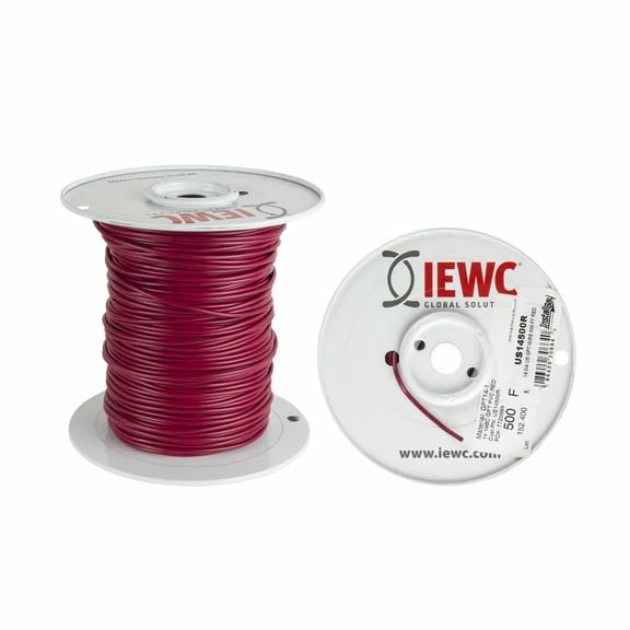 Install Bay US14500R All Copper 14 GA US GPT Red Primary Wire, 500' Coil
