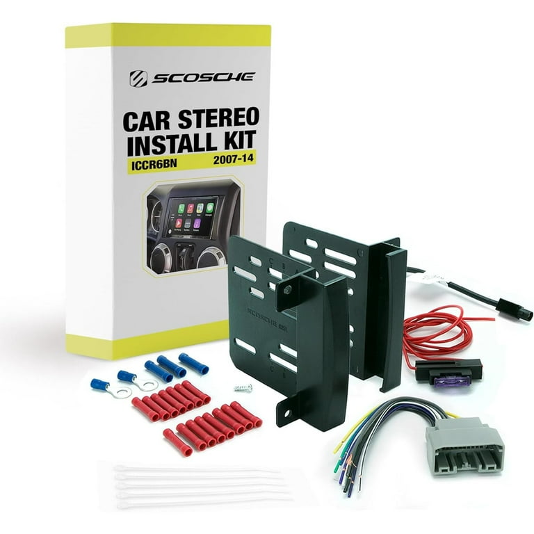 Install Centric ICCR6BN Chrysler Dodge Jeep 2007 14 Double DIN Complete Car Stereo Installation Kit