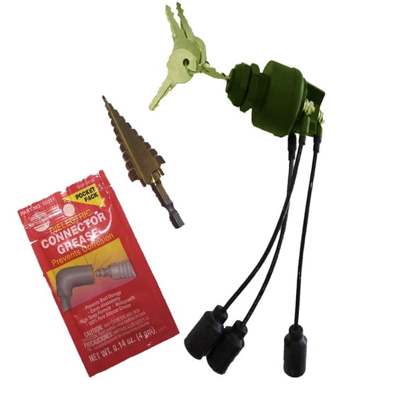 Install Kit + Green Keyed Ignition Switch, fits Military Humvee M998