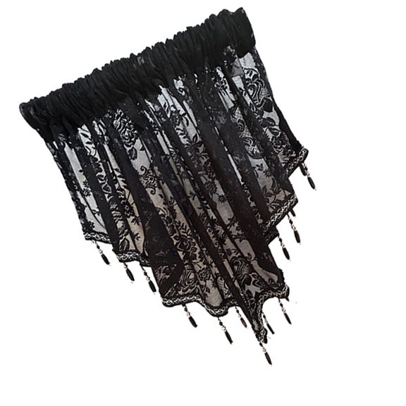 Install Lace Window Curtains Sun Blocking & Privacy Dense Fabric Machine Washable for Home Interior