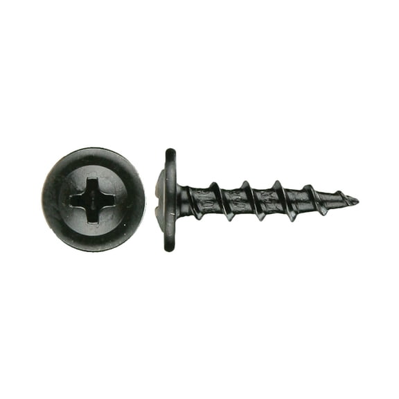 Metra InstallBay No. 8 x 1 inch Phillips Wafer Head Tek Screws, Black, 500-Pack