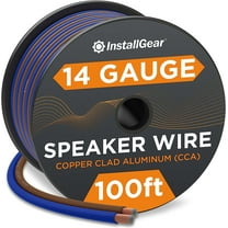 InstallGear 14 Gauge Speaker Wire 100 ft Copper Clad Aluminum 14 AWG Wire Automotive Wire Speaker Cable Wire for Car Speaker Wire 14 Gauge, Car Audio Wiring Kit, 14 AWG Speaker Wires Cable Car Stereo