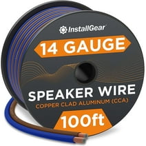 InstallGear 14 Gauge Speaker Wire 100 ft Copper Clad Aluminum 14 AWG Wire Automotive Wire Speaker Cable Wire for Car Speaker Wire 14 Gauge, Car Audio Wiring Kit, 14 AWG Speaker Wires Cable Car Stereo