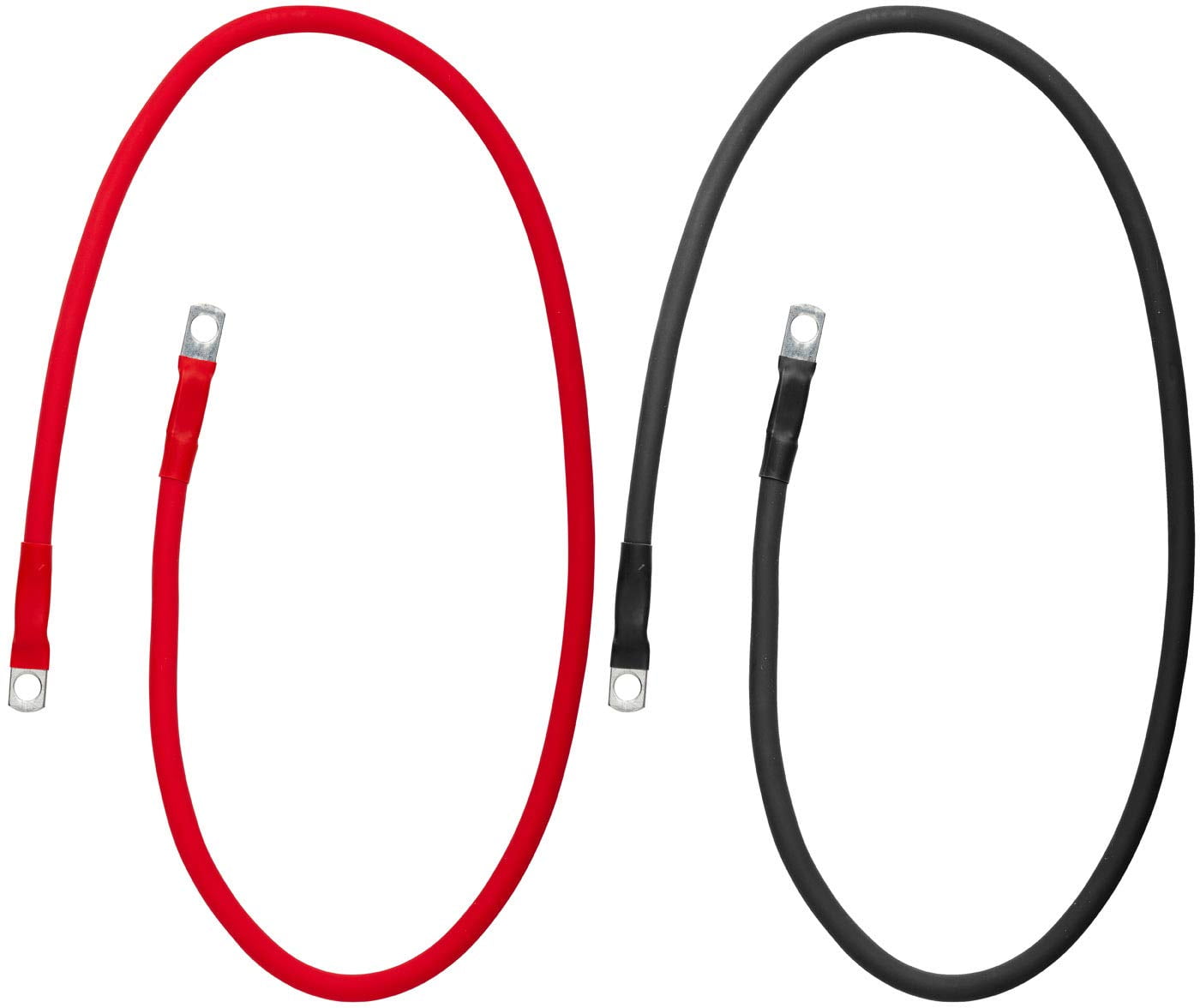 InstallGear 8 Gauge 2ft OFC Battery Power Inverter Cables (2ct Red/Black) - OFC 8 Gauge Wire - 8 Gauge Marine Wire - Battery Cable for Car Stereo, Solar, Auto, RV & Marine