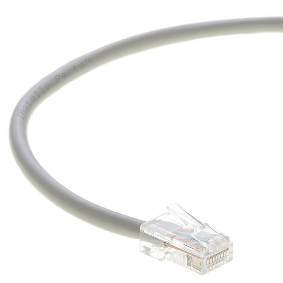 InstallerParts (5 Pack) Ethernet Cable CAT6 Cable UTP Non-Booted 100 FT - Gray - Professional Series - 10Gigabit/Sec Network / High Speed Internet Cable, 550MHZ