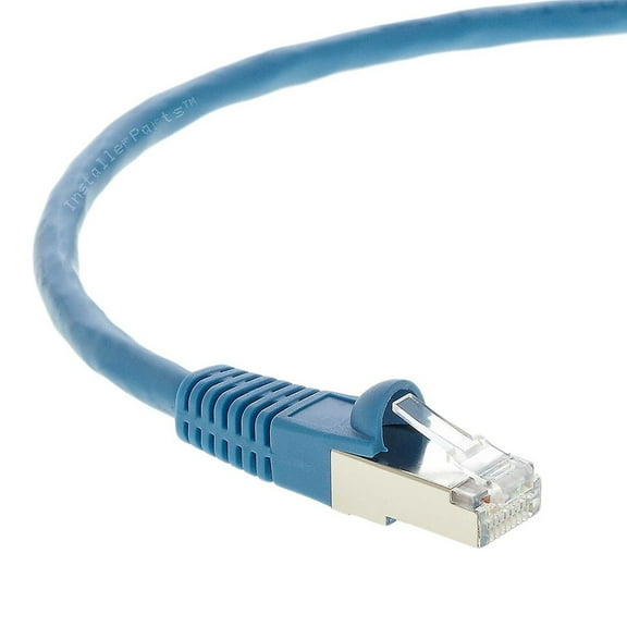 InstallerParts (5 Pack) Ethernet Cable CAT7 Cable Shielded (SSTP) Booted 20 FT - Blue - Professional Series - 10Gigabit/Sec Network / High Speed Internet Cable, 600MHZ