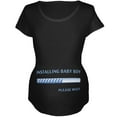 thumbnail image 1 of Installing Baby Boy Funny Black Maternity Soft T-Shirt - X-Large, 1 of 1