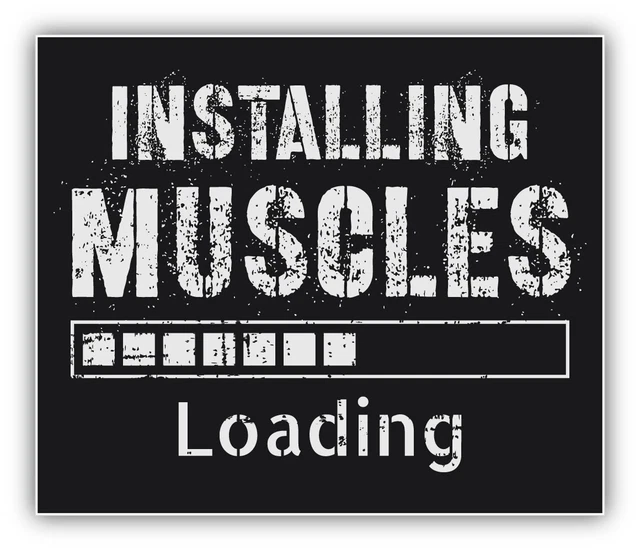 Loading.. Decal Installing Muscles Loading Sticker Phone Decal Water Bottle Stickers ...