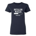 thumbnail image 1 of Installing Muscles Please Wait Sarcastic Novelty Gift Idea Adult Humor Funny Women's Casual Tees, 1 of 3