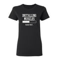thumbnail image 1 of Installing Muscles Please Wait Sarcastic Novelty Gift Idea Adult Humor Funny Women's Casual Tees, 1 of 3