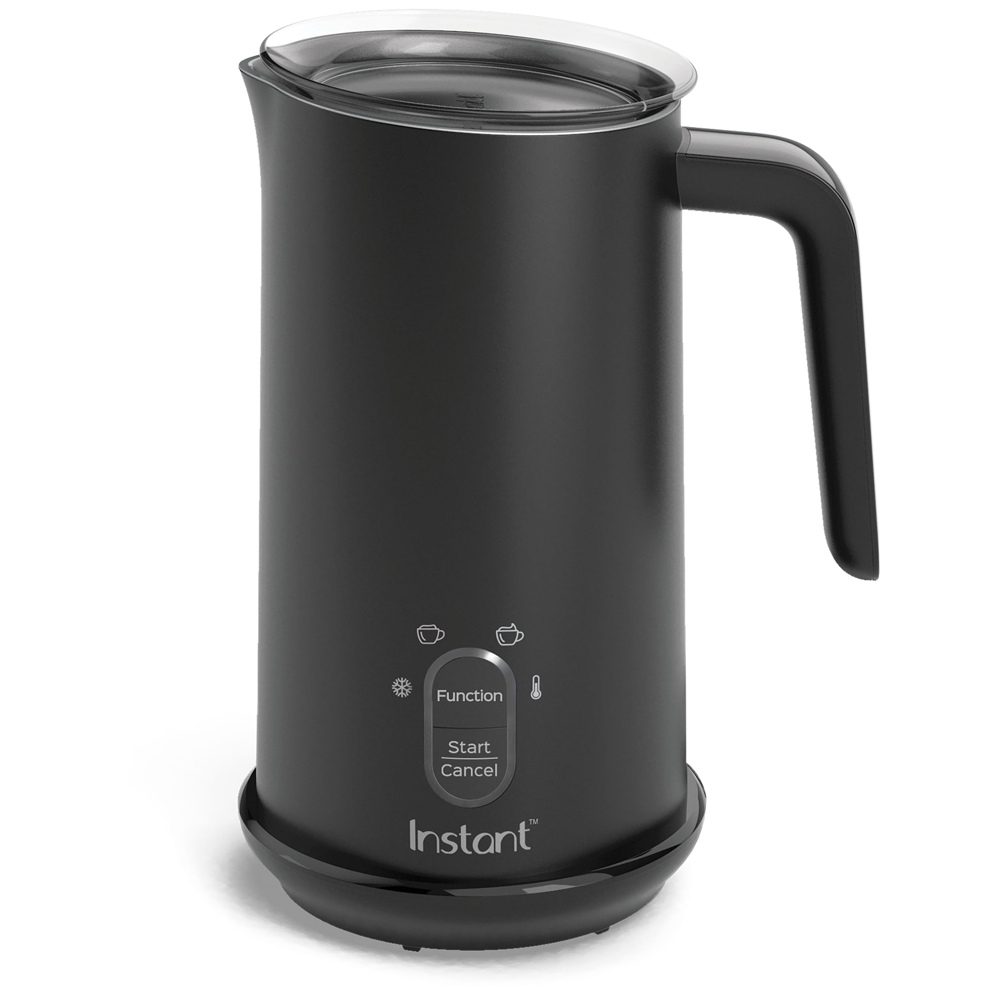 Instant Pot Milk Frother, 4-in-1 Electric Milk Steamer,  10oz/295ml Automatic Hot and Cold Foam Maker and Milk Warmer for Latte,  Cappuccinos, Macchiato, From the Makers of Instant 500W, Black: Home 