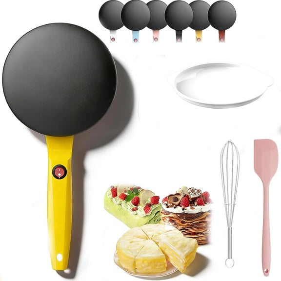 Instant 8" Electric Crepe Maker, Nonstick Portable Crepe Pan with Automatic Temperature Control, Quick Heat Pancake Griddle for Crepes, Tortillas, Breakfast Cooking