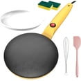 thumbnail image 1 of Instant 8" Electric Crepe Maker Quick Heat, Nonstick Portable Pancake Griddle With Automatic Temperature Control, Diy Breakfast Appliance For Crepes, Tortillas, Brunch, Home Kitchen (Yellow), 1 of 7