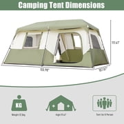 Instant 8 Person Camping Tent, 60 Second Quick Setup Windproof Family Tent with Detachable Rainfly & Portable Storage Carry Bag