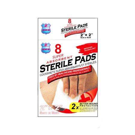 Instant Aid- Super Absorbent Sterile Pads (8 In 1 Pack) (Pack of 3) By Purest