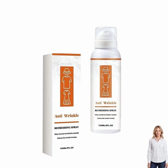 Instant Anti-Wrinkle Fabric Spray, Anti Static Spray and Instant Wrinkle Release for Clothes, Dewrinkle Fabric Refresher Sprays for Shirts (1pcs)