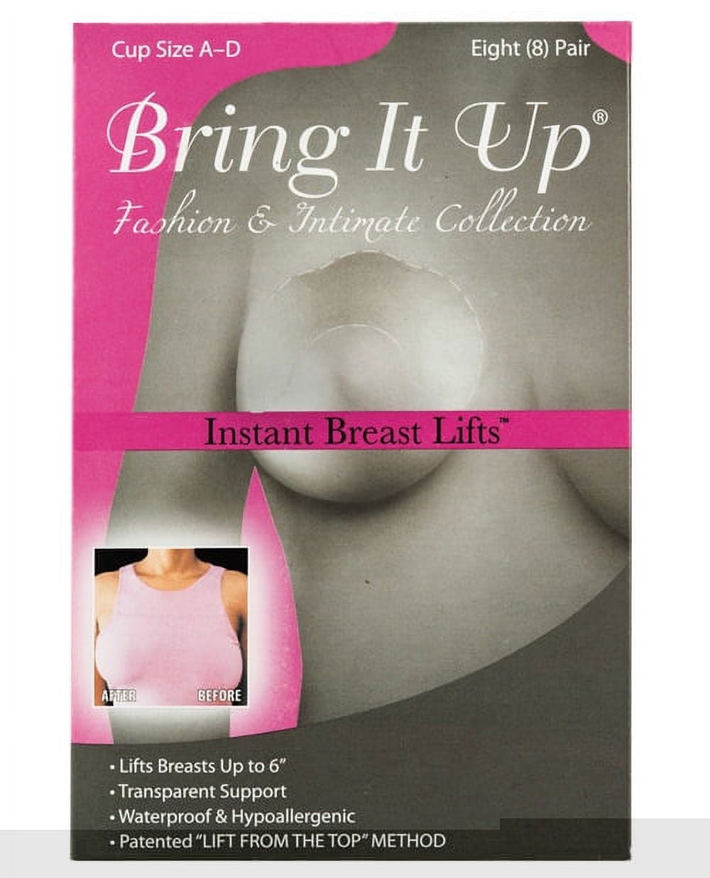 Instant Breast Lifts - Clear - A-D Cups (8 Pairs) 