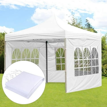 Instant Canopy, Canopy Walls, Outdoor Instant Canopies, 1 Pack Sidewall Only W/ Roman Window - White